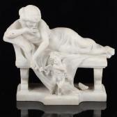 Dazzi A,reclining woman on garden bench with putti,19th Century,Ripley Auctions US 2019-12-14