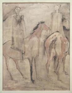DE ANGELIS Giovanni 1969,Zwei Reiter,Scheublein Art & Auktionen DE 2021-10-29