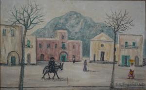 DE ANGELIS Luigi 1883-1966,In piazza,1965,Vincent Casa d'Aste IT 2024-12-16