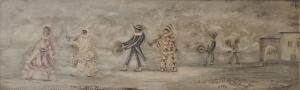 DE ANGELIS Luigi 1883-1966,Parata di Carnevale 1954,1954,Errico casa d'aste IT 2024-11-30
