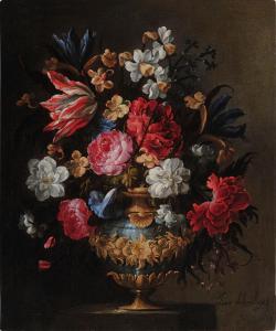 De ARELLANO Juan 1614-1676,Still Life of Floral Bouquet in a Lapis and Bronze,Sotheby's 2024-02-01