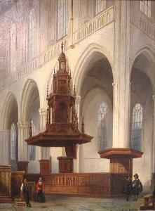 de BAETS Angelus 1793-1855,a cathedral interior with figures,Bonhams GB 2005-07-24