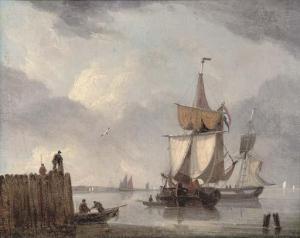 DE BART D 1800-1800,Traders drying their sails at dusk,Christie's GB 2006-11-08