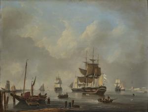 de BAST Dominique 1781-1842,Harbour scene with ships,1828,Neumeister DE 2020-12-02