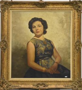 DE BAUW Karel 1909-2002,Portrait de Mme de Meesmacker,Rops BE 2019-12-15