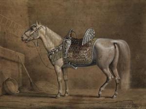 de BAUX Raymond 1785-1862,A decoratedwhite horse,1800,Palais Dorotheum AT 2011-03-24