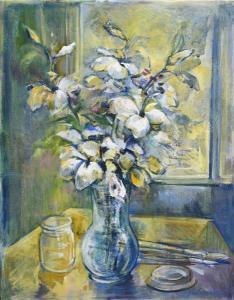 de beaubeau secondigne marcela 1952,Bouquet de fleurs à l'atelier,1998,Etienne de Baecque 2018-05-17