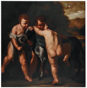 DE BELLIS Antonio 1616-1656,Putti with a dog,Palais Dorotheum AT 2022-05-11