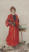 de BERGEVIN Edouard 1861-1925,Femme au violon,Deburaux et Associes FR 2019-03-22