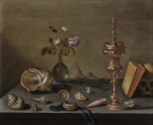 DE BERGH Gillis Gillisz 1600-1665,Vanitas still life with shells,1637,Neumeister DE 2020-12-02