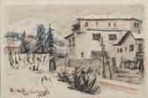 De BERNARDI Domenico 1892-1963,Neve in paese,1948,Il Ponte Casa D'aste Srl IT 2013-03-19