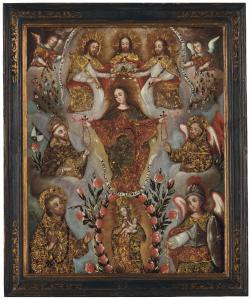 DE BERRIO Gaspar Miguel,La Coronación de la Virgen por la Santísima Trinid,Christie's 2018-11-20