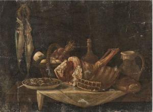 DE BERTY NICOLAS HENRY JEAURAT 1728-1796,Nature morte au jambon, poissons, plat d,Millon & Associés 2020-12-08