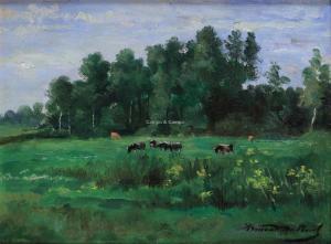 de BEUL Armand 1874-1953,Vaches au pré,Campo & Campo BE 2018-12-04