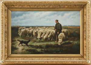 de BEUL Henri 1845-1900,Herden leder sin flock,1890,Uppsala Auction SE 2023-03-14