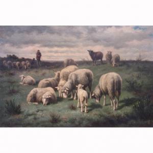 de BEUL Henri 1845-1900,Sheep Grazing,1891,William Doyle US 2015-09-30