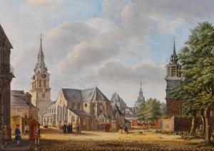 de BEYER Jan 1703-1785,A view of the Place Saint-Aubin, Namur, with soldi,Sotheby's GB 2021-12-16