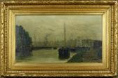 de BIEVRE Ernest 1867,Vue de Canal.,Galerie Moderne BE 2019-10-15