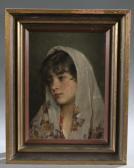 De BLAAS Eugenio Eugen 1843-1931,Portrait of a Woman,1885,Quinn & Farmer US 2017-09-16