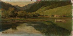 DE BLAAS Guilio 1888-1934,Lago di montagna,1905,Minerva Auctions IT 2018-11-27