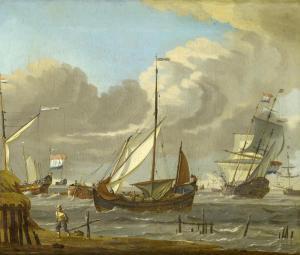 de BLAAUW Johannes 1712-1776,Dutch shipping in choppy seas off the coast,Bonhams GB 2017-03-14