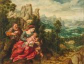 de BLES Herri Met,Die Heilige Familie in einer Landschaft,Beurret Bailly Widmer Auctions 2023-03-22