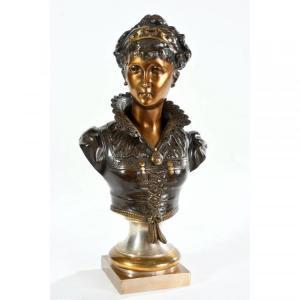 DE BLEZER joseph charles 1868-1881,Buste de Queen Mary of Scots,Herbette FR 2021-05-09