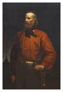 DE BLOCK Eugene Francois,Portrait de trois-quarts de Giuseppe Garibaldi,1868,Christie's 2022-05-18