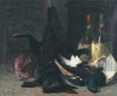 DE BLOIS Francois B 1829-1913,still life of game, cabbage and wine,1902,Waddington's CA 2005-11-21