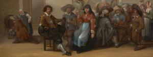 de BLOOT Pieter 1601-1658,Buveurs et fumeurs dans une taver,Artcurial | Briest - Poulain - F. Tajan 2023-09-26