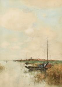 DE BOCK Theophile Emile Achille 1851-1904,On the Zuider Zee,John Nicholson GB 2023-12-20