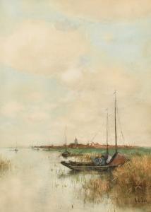 DE BOCK Theophile Emile Achille 1851-1904,On the Zuider Zee,John Nicholson GB 2024-01-24