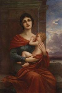 de BODENHAUSEN Baron Cuno 1852-1931,Madonna with Child set against a landscap,1898,Palais Dorotheum 2011-06-09
