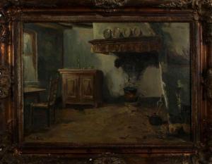 DE BOER M 1920,Farmers interior,Twents Veilinghuis NL 2013-04-19