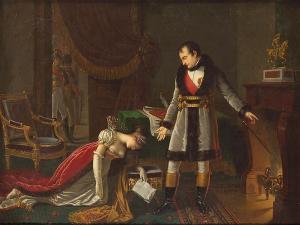 BOISFREMONT de Charles Boulanger 1773-1838,princess hatzfeld implores napoleon bonapar,1828,Bonhams 2006-05-16