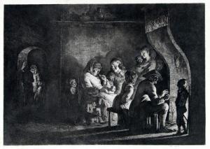 de BOISSIEU Jean Jacques 1736-1810,Bauernfamilie am Kamin,1800,Venator & Hanstein DE 2009-03-27