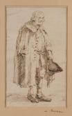 de BOISSIEU Jean Jacques 1736-1810,Vieil homme au chapeau,Art Richelieu FR 2018-06-18
