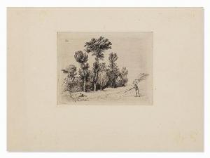 de BOISSIEU Jean Jacques 1736-1810,Vue d'un Petit Bois,1760,Auctionata DE 2016-04-27