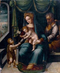 DE BORGOGNA Juan,La Vierge à l'Enfant avec saint Joseph et saint Jean-Baptiste,Tajan FR 2012-06-20