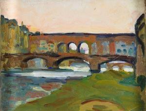 DE BOURGADE Augusta 1890-1969,Ponte Vecchio a Firenze,Babuino IT 2023-01-19