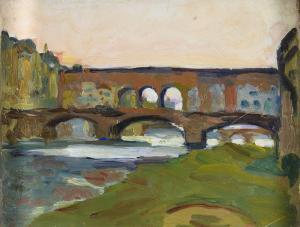 DE BOURGADE Augusta 1890-1969,Ponte Vecchio a Firenze,Babuino IT 2023-07-20