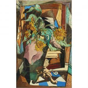 DE BOURGOS Ralph 1906-1979,Abstract Still Life,1952,Clars Auction Gallery US 2022-07-17