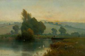 DE BREANSKI Alfred Fontville II 1877-1955,A bend on the river,Bonhams GB 2024-03-14