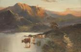 De BREANSKI Gustave 1856-1898,HIGHLAND CATTLE WATERING BY DAY AND AT SUNSET,Sworders GB 2016-09-13