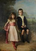de BRINANT Jules Ruinart 1838-1898,Jeunes enfants à la campagne,Millon & Associés FR 2014-10-31