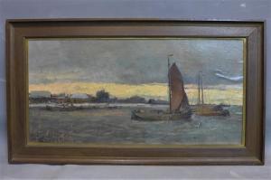 de BRUIN Cornelis 1870-1940,Fishing Ships by a Quay,Criterion GB 2019-11-18