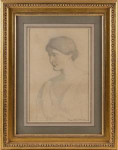 de BRUSH George Forest 1855-1941,Study of a Woman,Eldred's US 2022-07-26