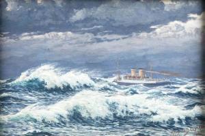 DE BRUYCKER Hans,Steam Ship in a Storm,Stahl DE 2017-06-24