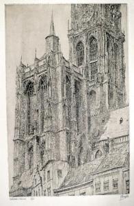 De BRUYCKER Jules 1870-1945,La Cathédrale d'Anvers,1926,Henri Godts BE 2014-03-18