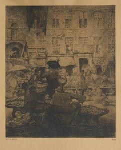 De BRUYCKER Jules 1870-1945,Le marché aux fruits à Gand,Horta BE 2012-10-15